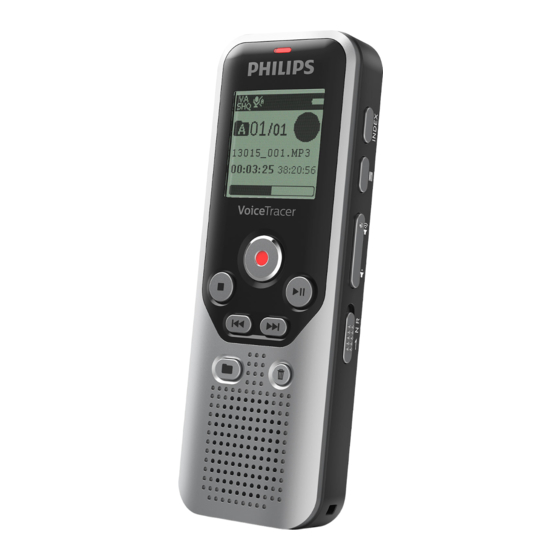 Philips VoiceTracer DVT1250 Kurzanleitung