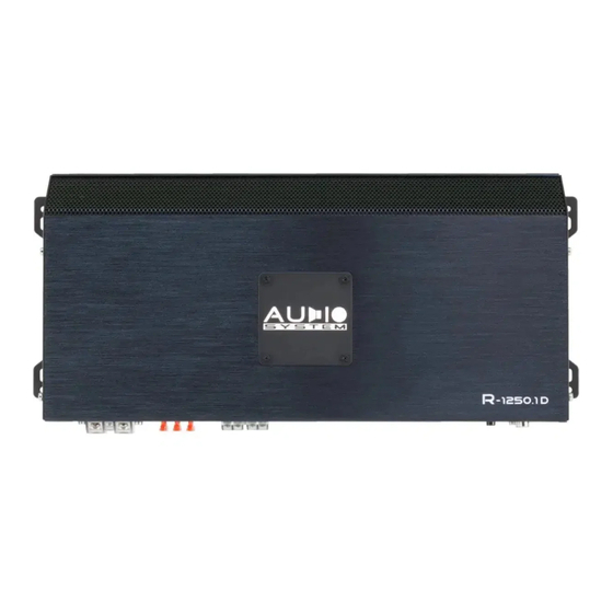 Audio System R-1250.1 D Bedienungsanleitung