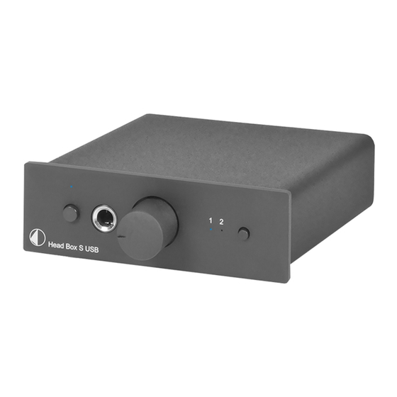 Pro-Ject Audio Systems Head Box S USB Bedienungsanleitung