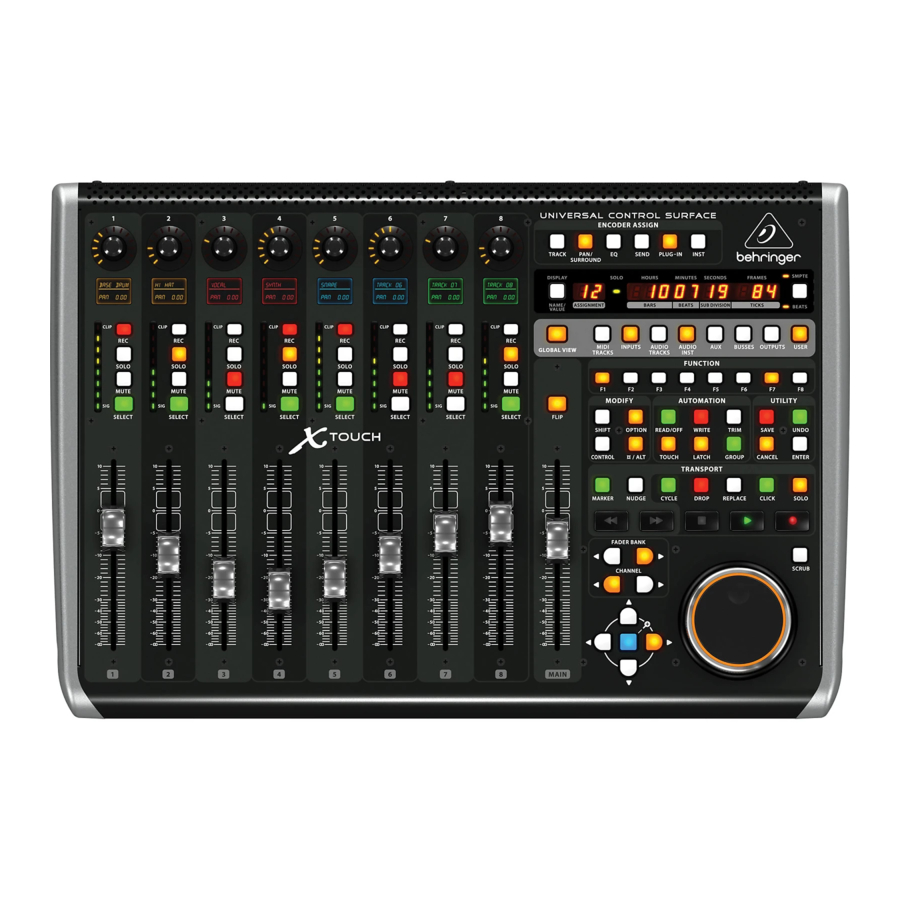 Behringer X-TOUCH Schnellstartanleitung