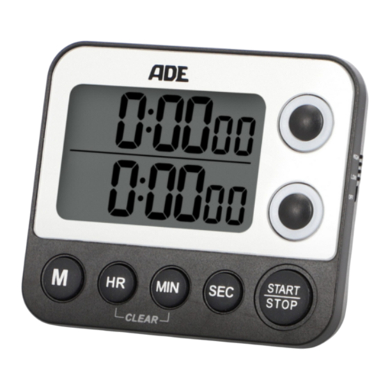 ADE TD 2100-1 Bedienungsanleitung