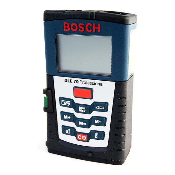 Bosch DLE 70 Professional Originalbetriebsanleitung