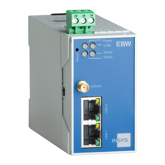 INSYS EBW-H100 Benutzerhandbuch