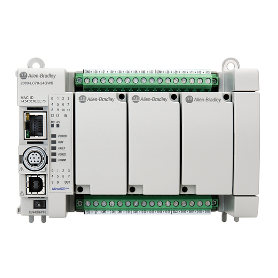 Rockwell Automation Allen-Bradley Micro870 Installationsanleitung