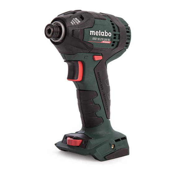 Metabo SSD 18 LTX 200 BL Originalbetriebsanleitung