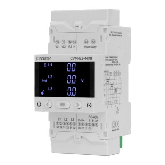Circutor CVM-E3-MINI Betriebsanleitung