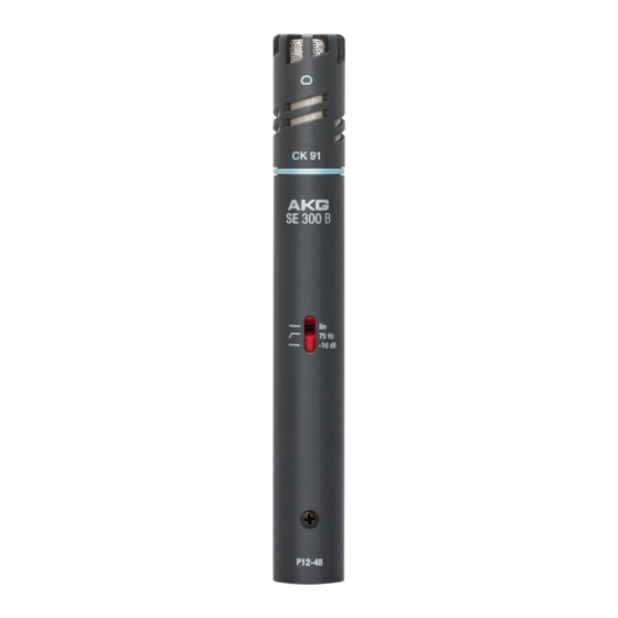 AKG C 391B Bedienungshinweise