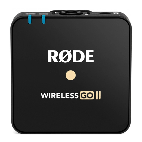 RODE Wireless Go II Schnellstartanleitung