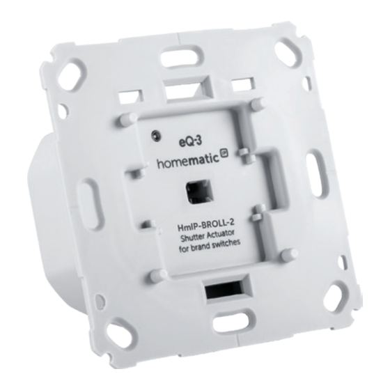 HomeMatic IP HmIP-BROLL-2 Installations- Und Bedienungsanleitung