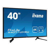 Iiyama ProLite X4071UHSU Bedienungsanleitung