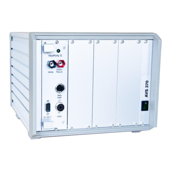 Sl Analytics AVS 370 Gebrauchsanleitung