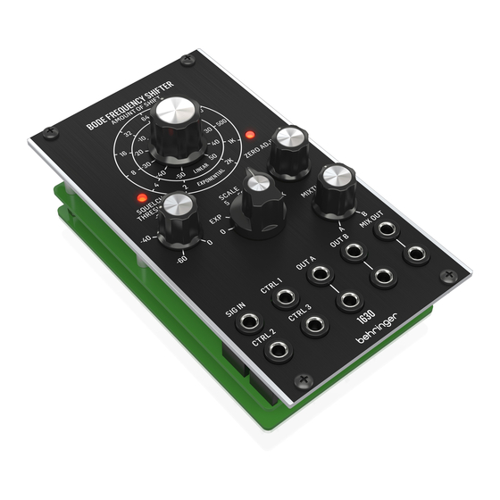 Behringer BODE FREQUENCY SHIFTER 1630 Schnellstartanleitung