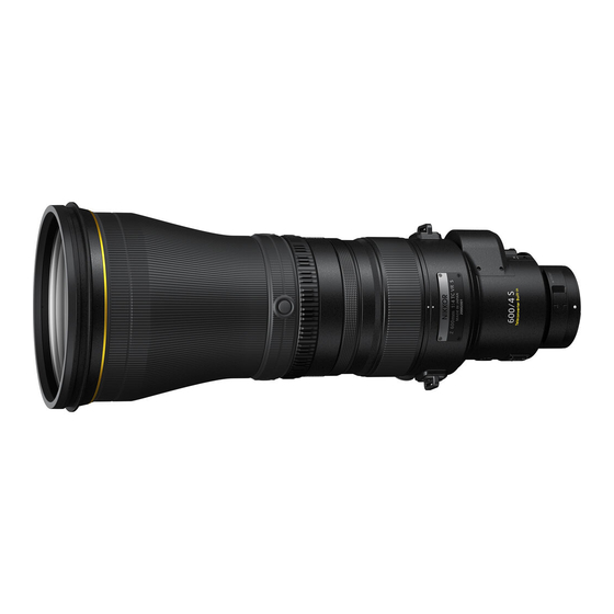 Nikon NIKKOR Z 600mm f/4 TC VR S Referenz-Anleitung