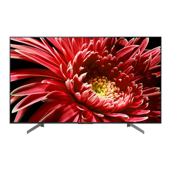 Sony Bravia KD-85XG85 serie Einrichtungshandbuch