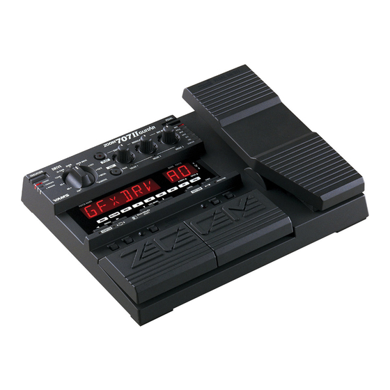 Zoom 707II Guitar Handbücher