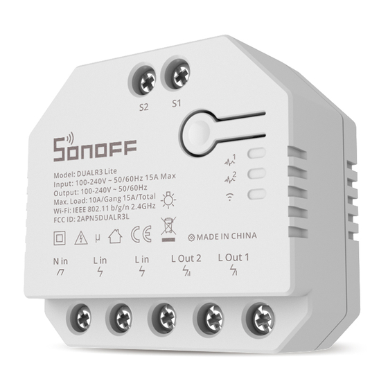 Sonoff DUALR3 Betriebsanweisung