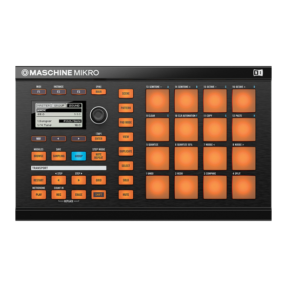 Native Instruments Maschine Mikro Bedienungsanleitung