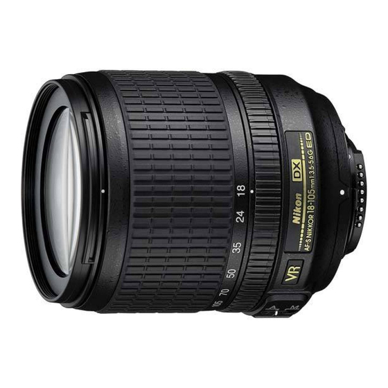 Nikon AF-S DX NIKKOR 18-105mm f/3.5-5.6G ED VR Benutzerhandbuch