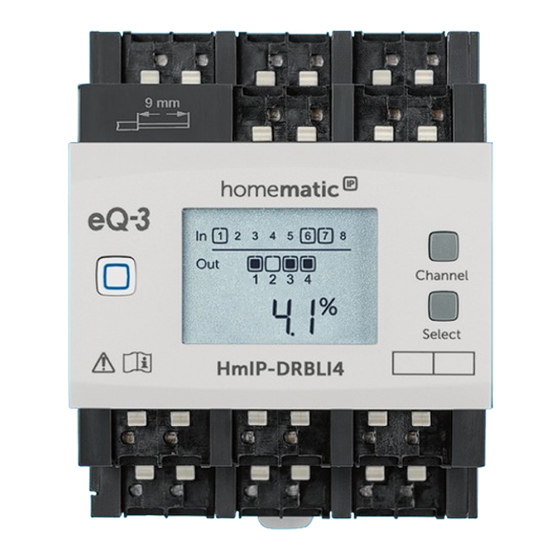 HomeMatic HmIP-DRBLI4 Installations- Und Bedienungsanleitung