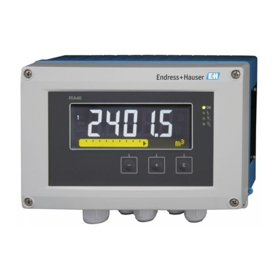 Endress+Hauser RIA46 Handbuch