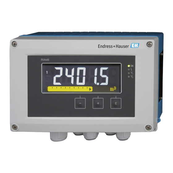Endress+Hauser RIA46 Kurzanleitung