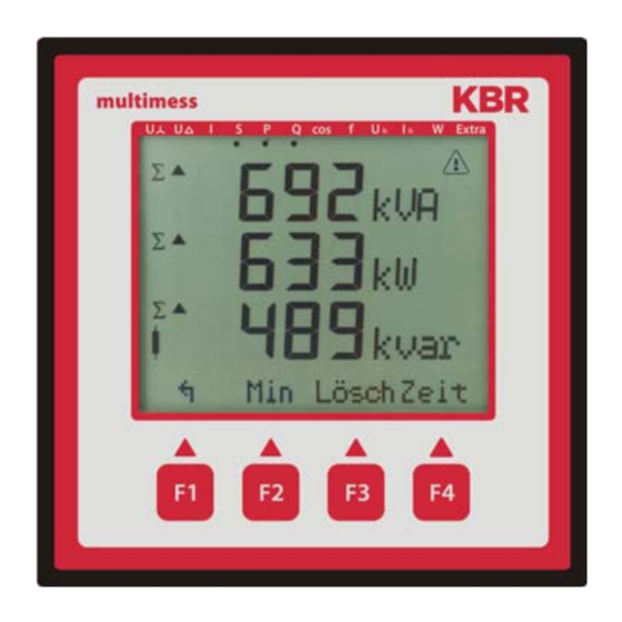 KBR multimess 4F144-1-LCD-ESMSMT Serie Bedienungsanleitung