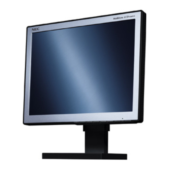 NEC MultiSync LCD1560NX Bedienungsanleitung
