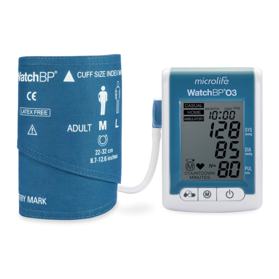 Microlife WatchBP O3 AFIB Bedienungsanleitung