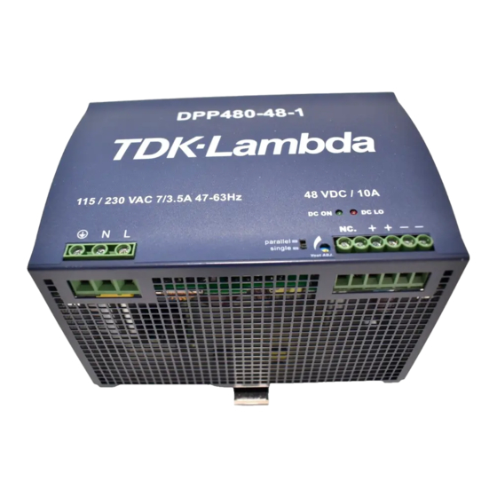 TDK-Lambda DPP480 1 Serie Handbuch