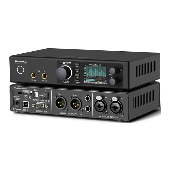 RME Audio ADI-2 Pro Bedienungsanleitung