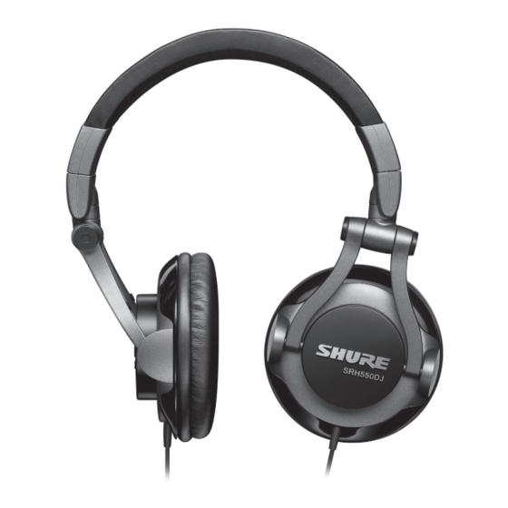 Shure SRH550DJ Bedienungsanleitung