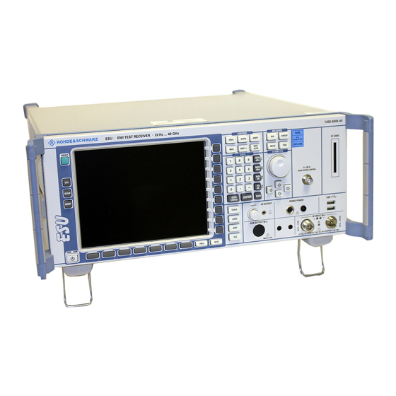 Rohde & Schwarz R&S ESU8 Handbücher