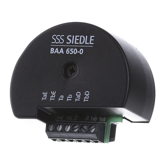 SSS Siedle BAA 650-0 Produktinformation