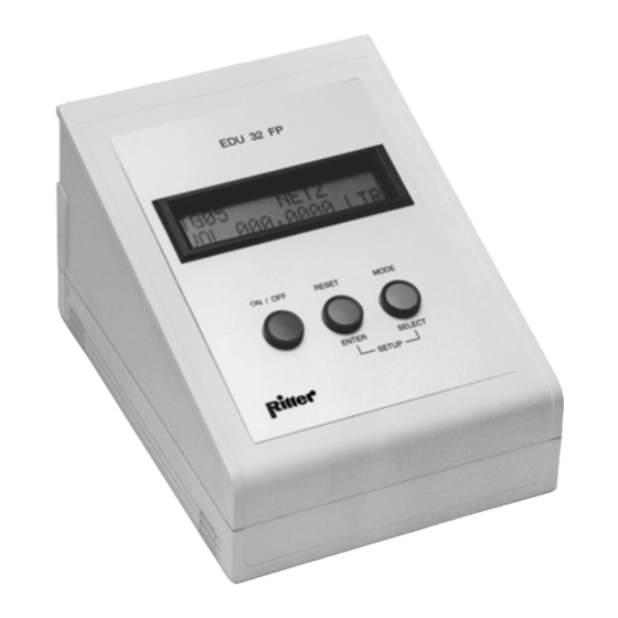 Ritter EDU 32 FP Bedienungsanleitung