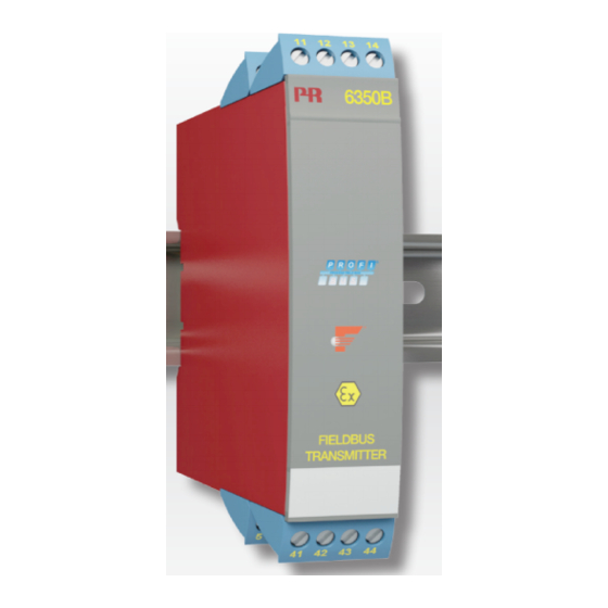 PR electronics PROFIBUS PA 6350 Produkthandbuch