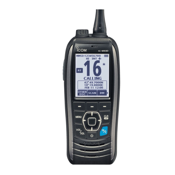 Icom IC-M93D EURO Basis Bedienungsanleitung