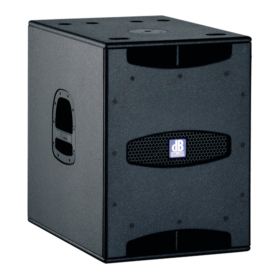 dB Technologies SUB 15D Bedienungsanleitung