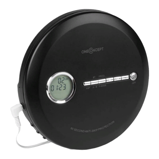 oneConcept Discman BT Bedienungsanleitung
