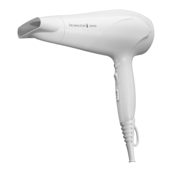 Remington Ionic Dry 2200 D3199 Bedienungsanleitung
