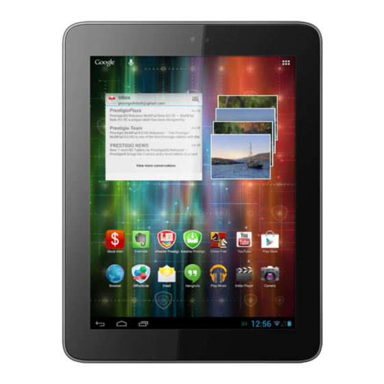 Prestigio MultiPad PMP5780D DUO Schnellstartanleitung