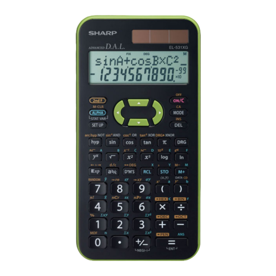 Sharp EL-531XG/H Handbuch