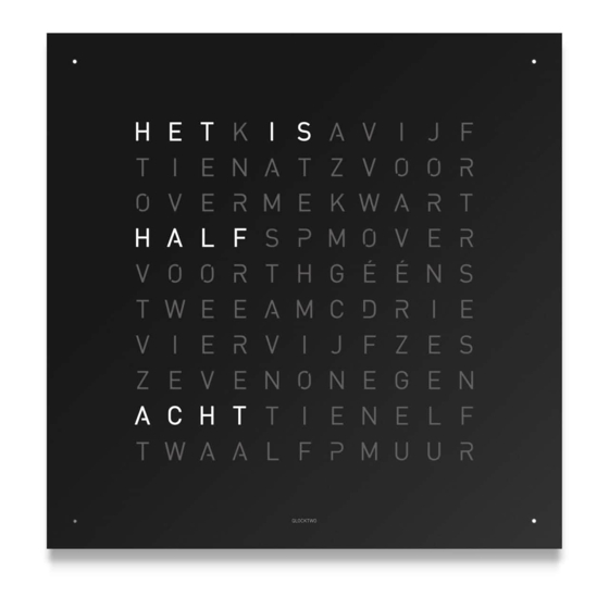 QLOCKTWO Classic Gebrauchsanleitung