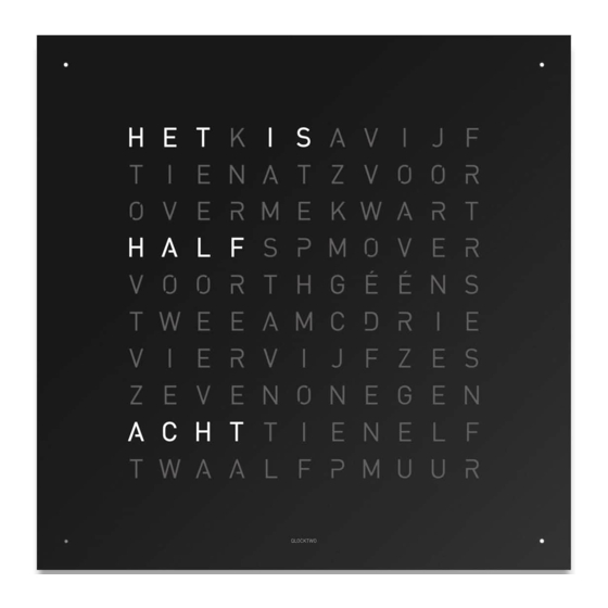 QLOCKTWO CLASSIC Gebrauchsanleitung