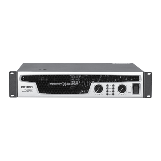 Crest Audio CC-SERIES Bedienungsanleitung