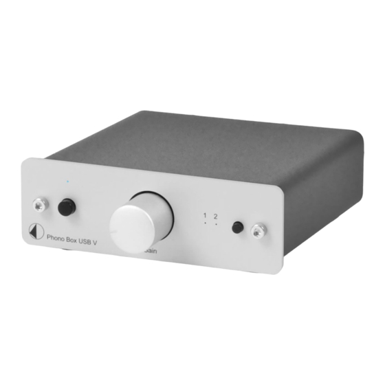 Pro-Ject Phono Box USB V Bedienungsanleitung