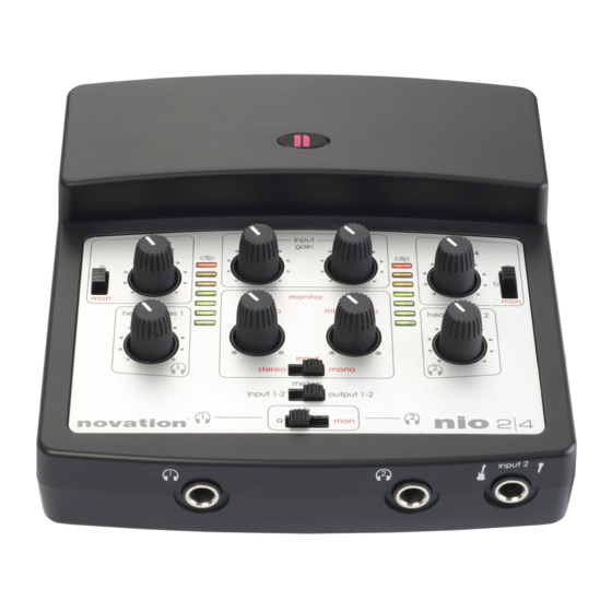 Novation nio 2/4 Bedienungsanleitung