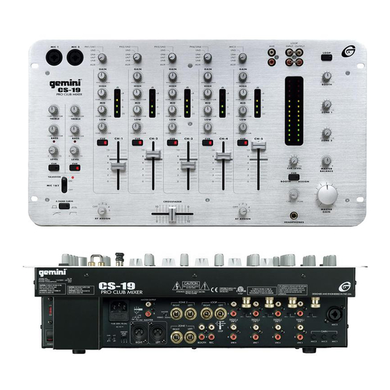 Gemini CS-19R Bedienungshandbuch