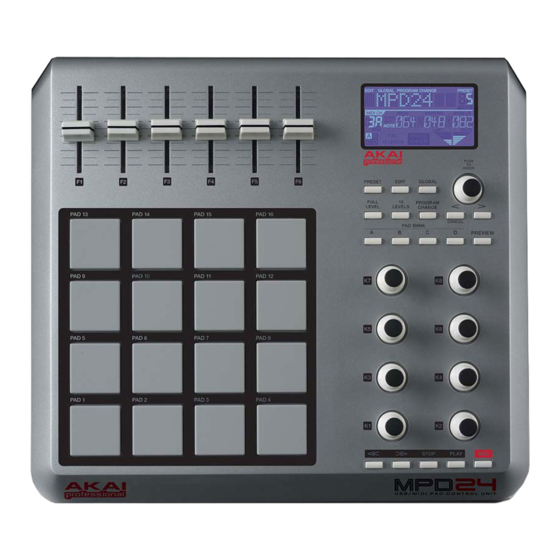 Akai MPD24 Benutzerhandbuch