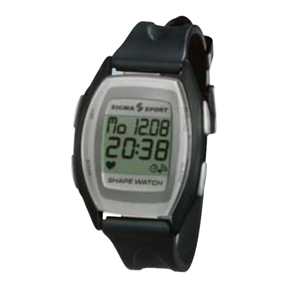 SIGMA SPORT Shape Watch Anleitung