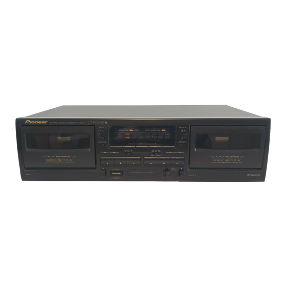 Pioneer CT-W205R Bedienungsanleitung